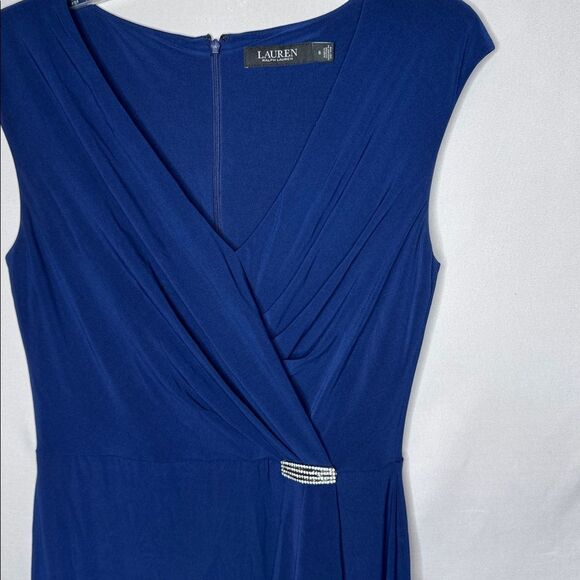 Ralph Lauren Black Label Ruffle Trim Jersey Gown. Size 6. - Picture 6 of 10